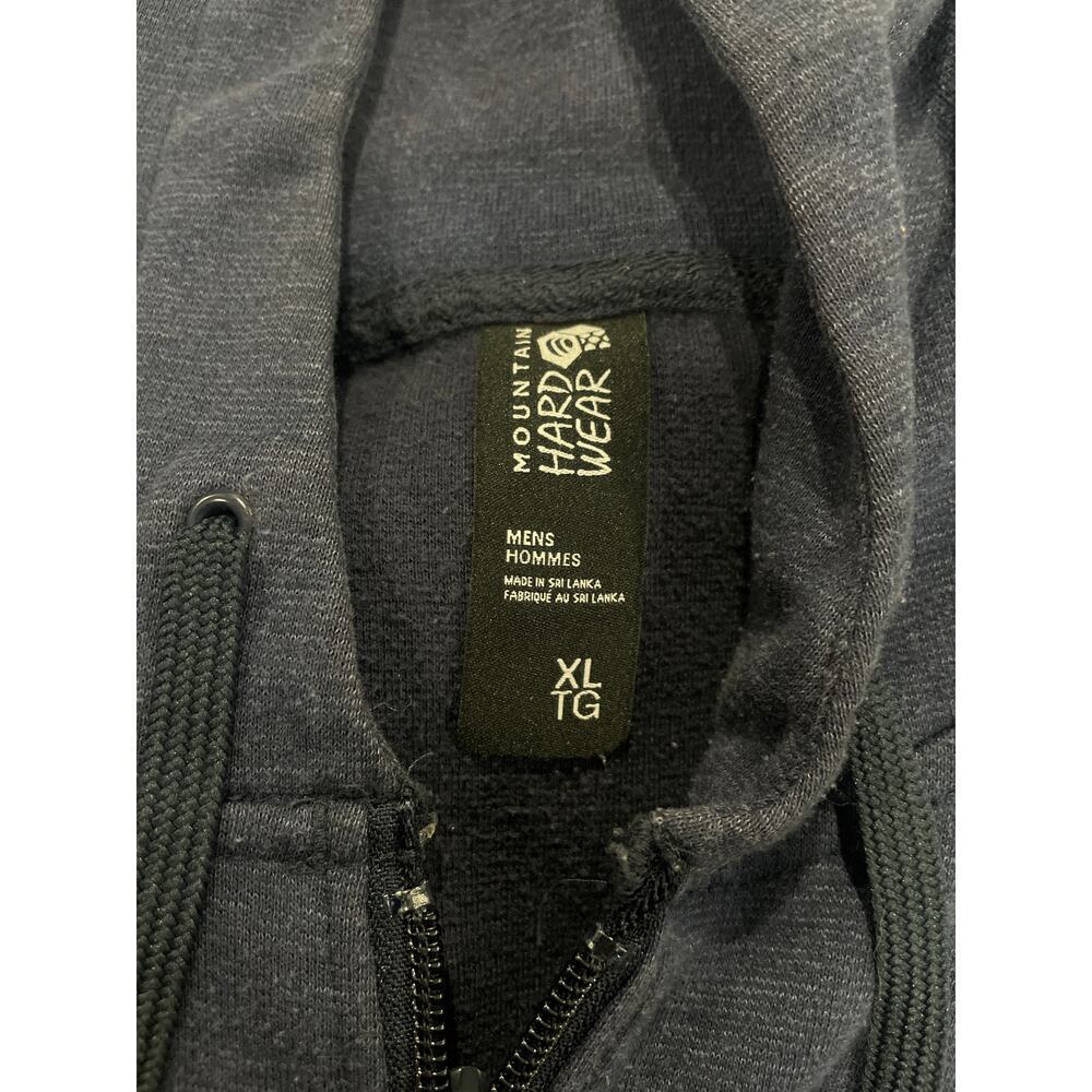 Mens Mountain Hardwear Navy Blue Long Sleeve Full Zip Hoodie Size XL - Picture 5 of 5